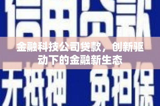 临猗金融科技公司贷款，创新驱动下的金融新生态