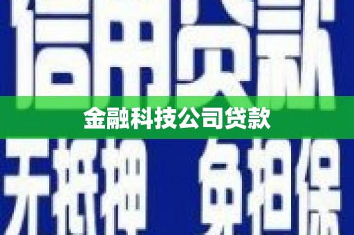 临猗金融科技公司贷款