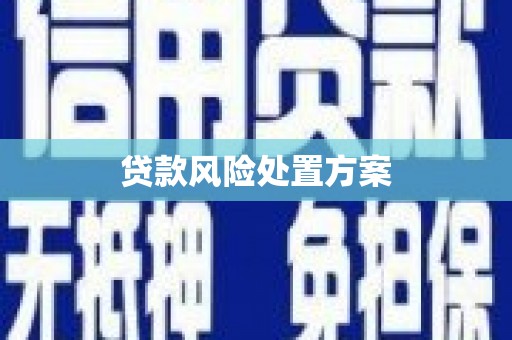 临猗贷款风险处置方案