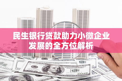 临猗民生银行贷款助力小微企业发展的全方位解析