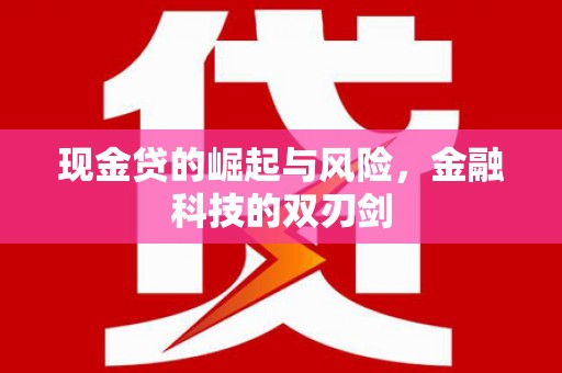 临猗现金贷的崛起与风险，金融科技的双刃剑