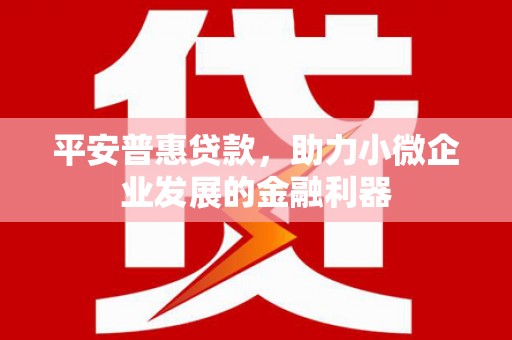 临猗平安普惠贷款，助力小微企业发展的金融利器