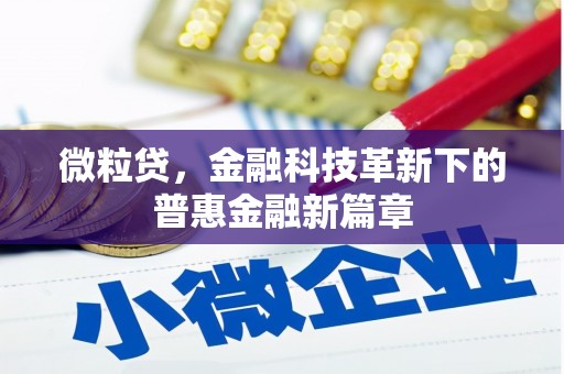 临猗微粒贷，金融科技革新下的普惠金融新篇章
